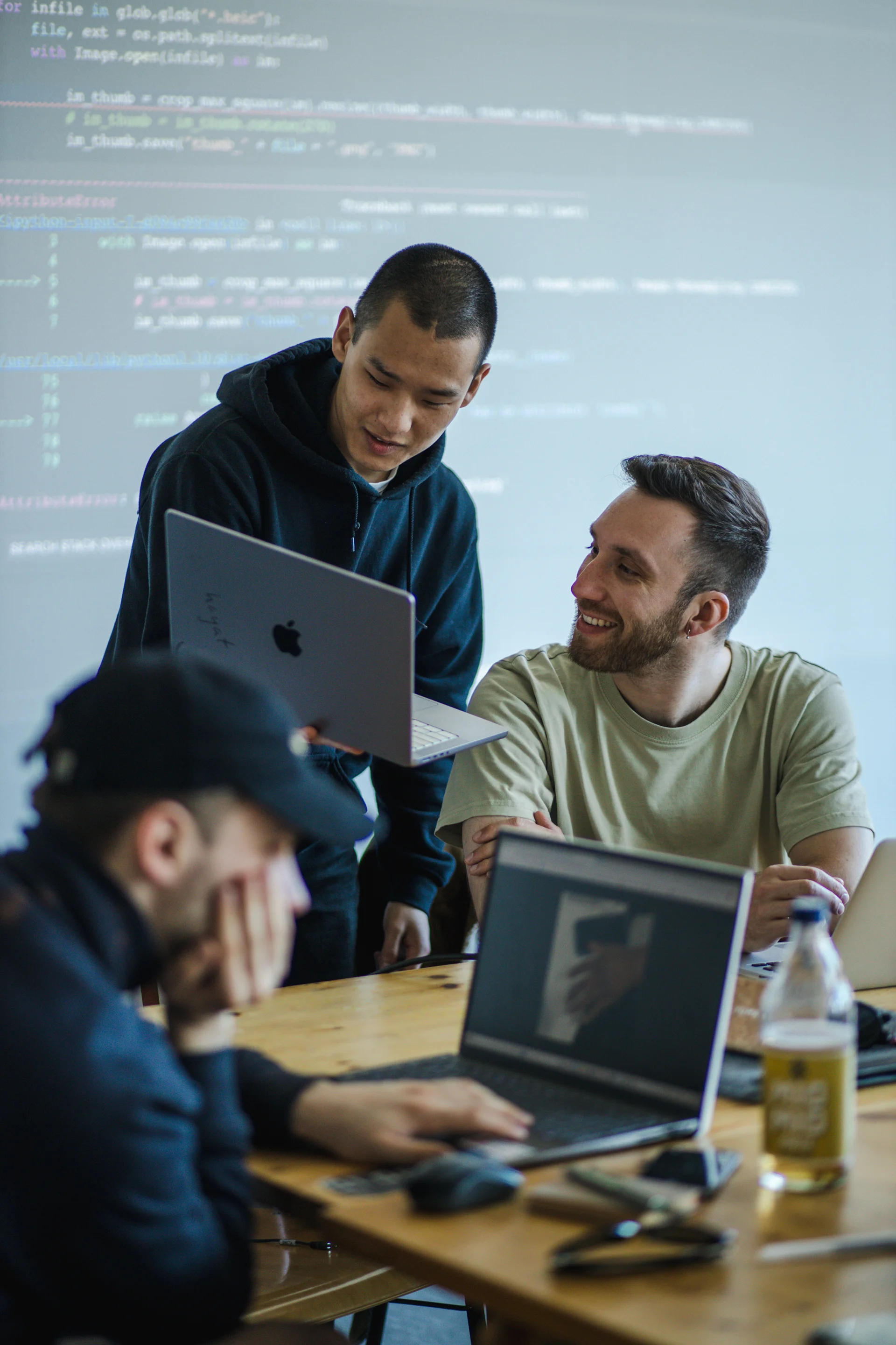 Christian Ernst in conversation with students